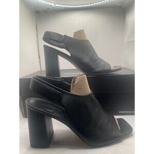 Vince Niara Block Heel Slingback Sandal in Black Size 8.5M